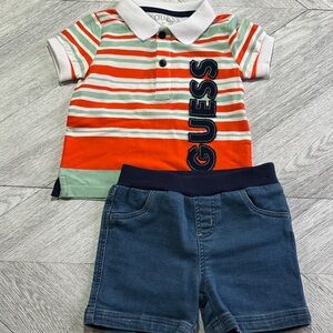 GUESS - Baby Polo Shirt and Jean Shorts